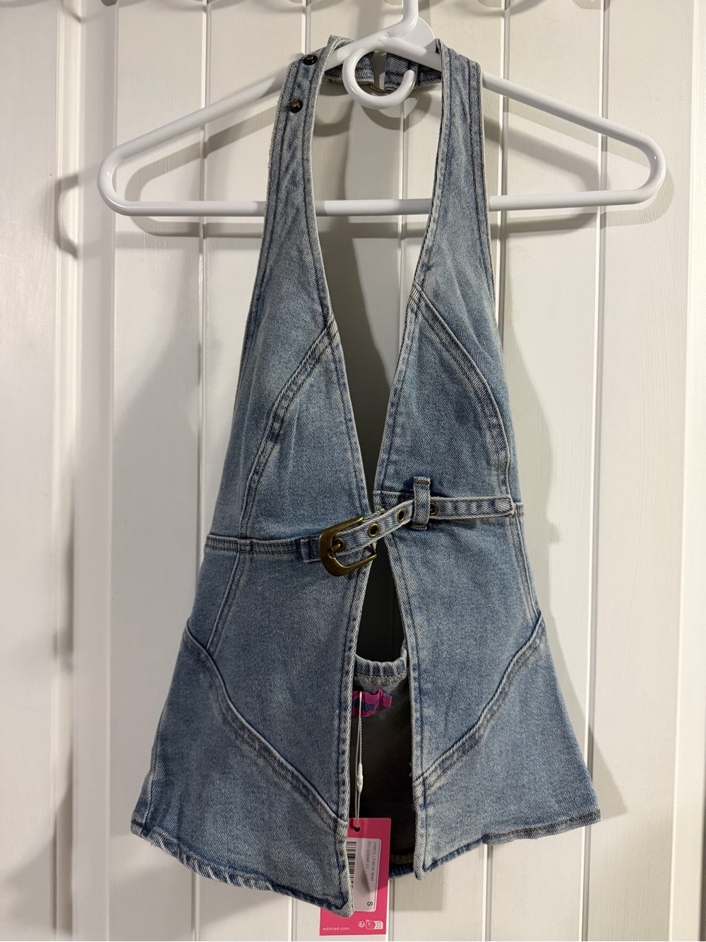 Edikted Denim Halter Top